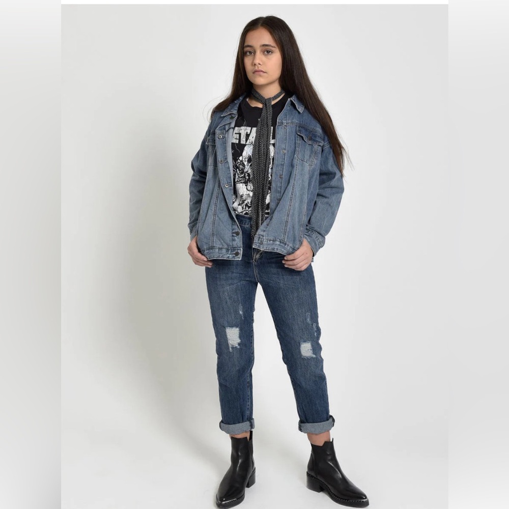 New* One Teaspoon kids cropped jeans size 7/8